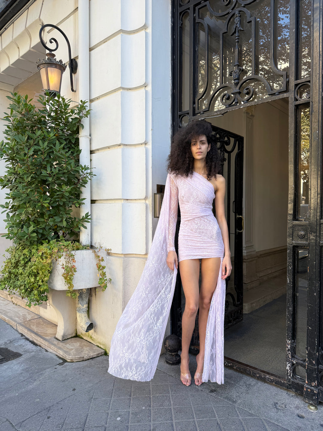 Draped Panel Mini Dress