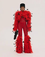 Crop Feather Jacket