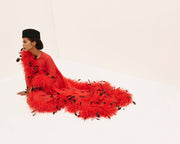 Maxi Feather Dress