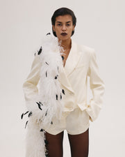 Asymmetric Feather Jacket