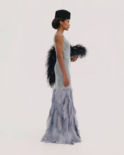 Diamante Dress with Feathers