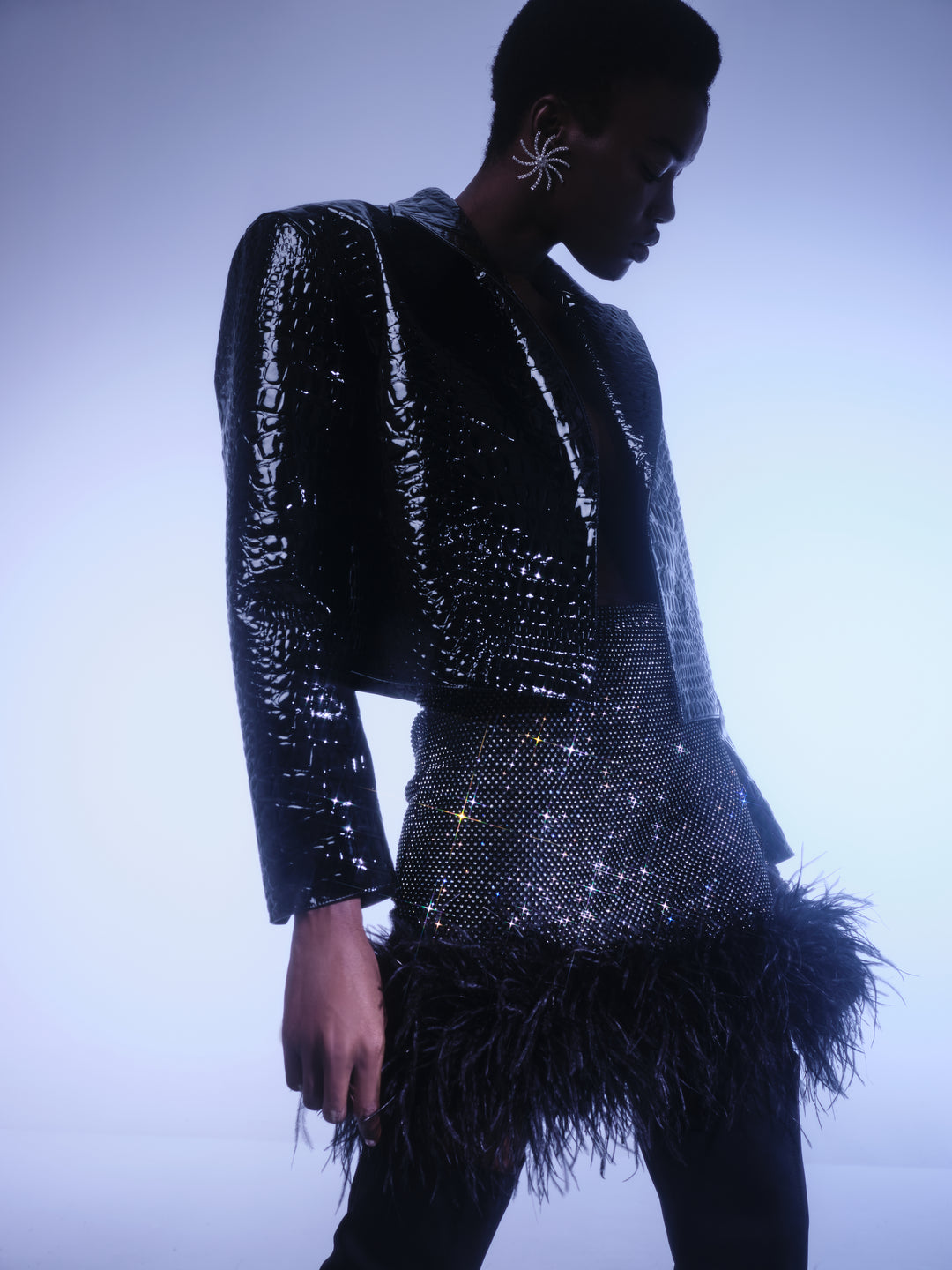 Crocodile Crop Jacket