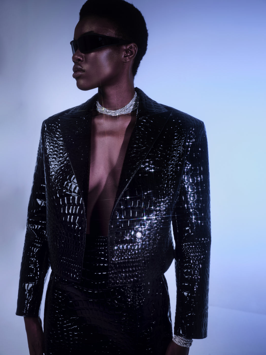 Crocodile Crop Jacket