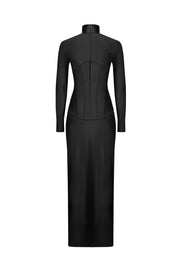 Maxi Dress with Structural Lines