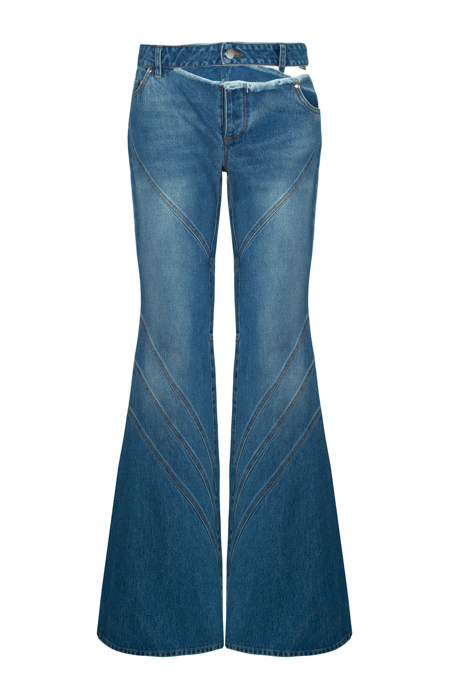 Flared Jeans with Open Hip