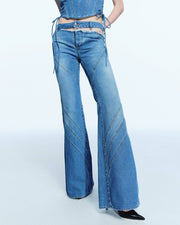 Flared Jeans with Open Hip