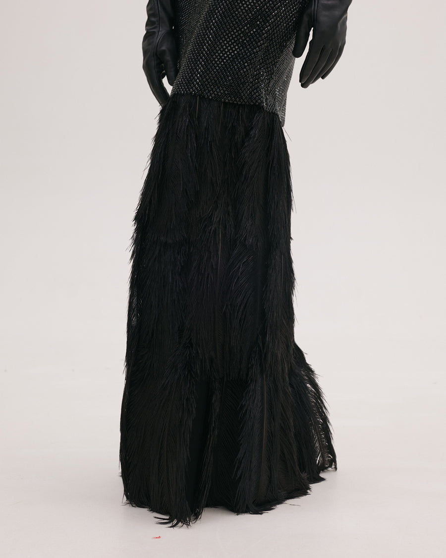 Diamante Dress with Feathers