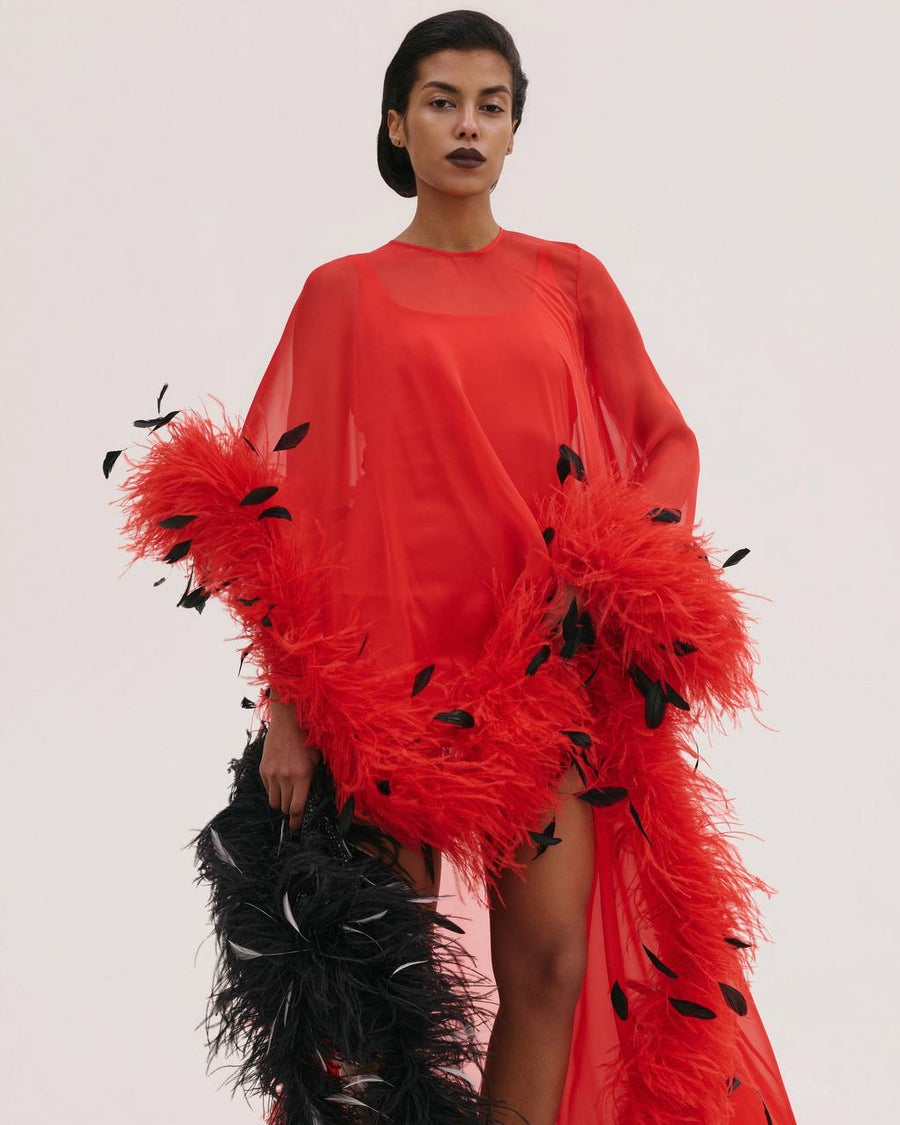 Maxi Feather Dress