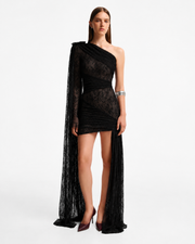 Draped Panel Mini Dress