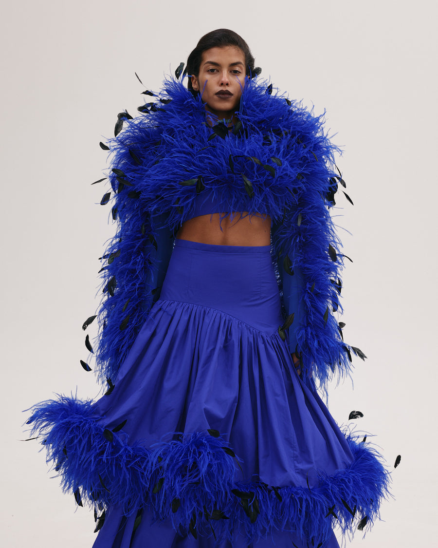 Crop Feather Jacket