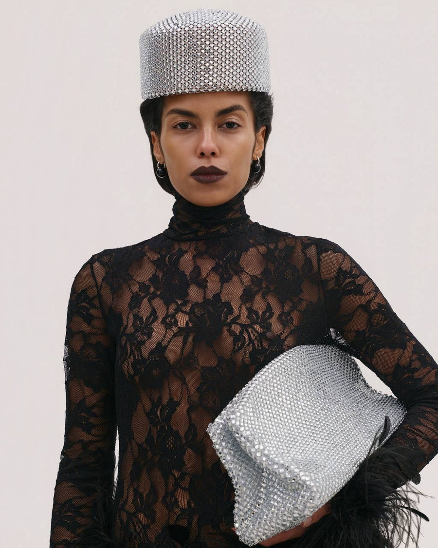 Silver Diamante Bag