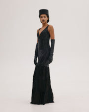 Diamante Dress with Feathers