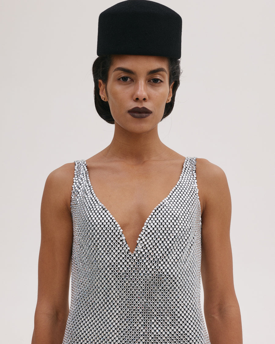 Diamante Dress with Feathers