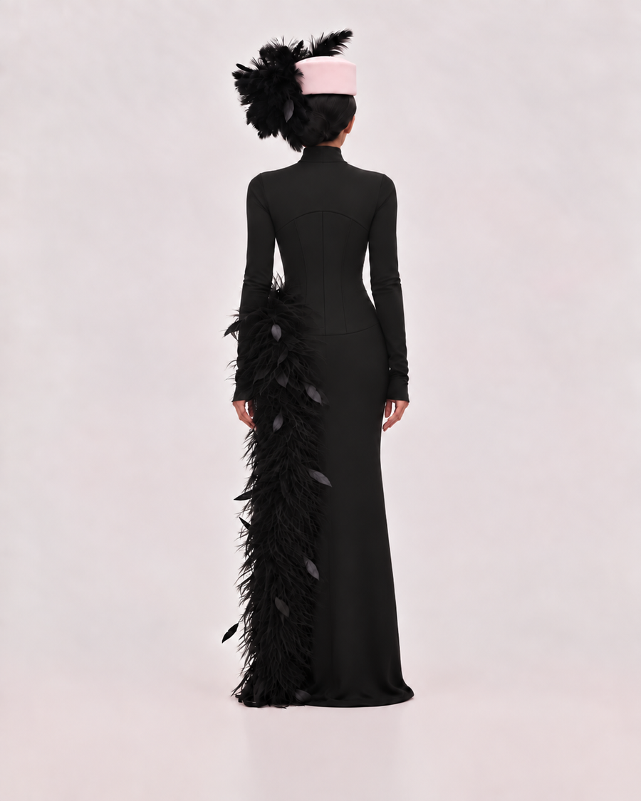 Maxi Dress with Corset Lines