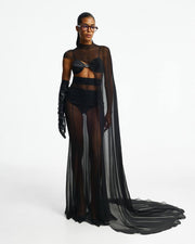 Maxi mesh skirt