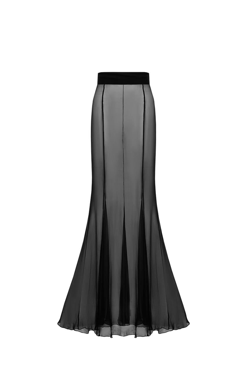 Maxi mesh skirt