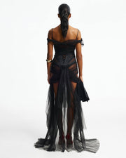 Dress with overlay