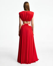 Pleated Maxi Skirt