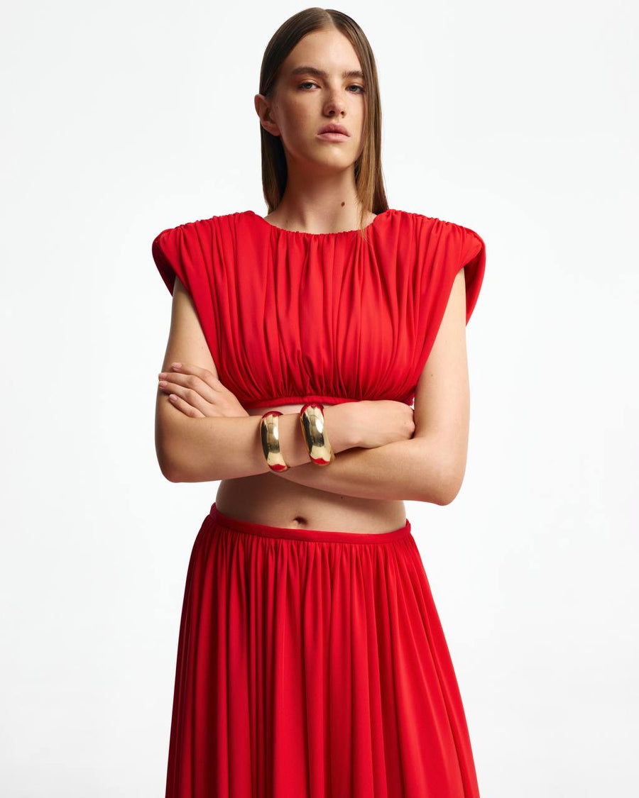 Wide-Shoulder Structured Top