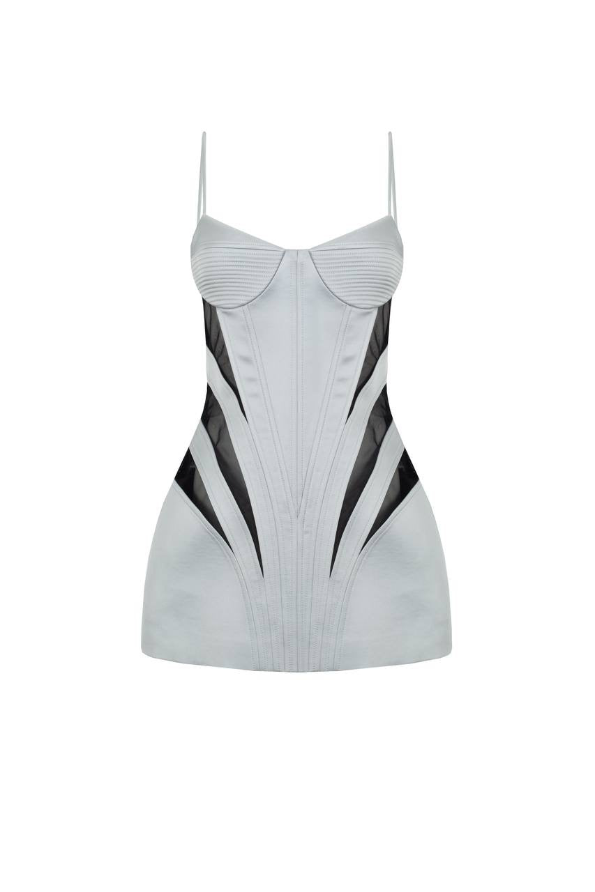 Mini dress with inserts