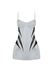 Mini dress with inserts
