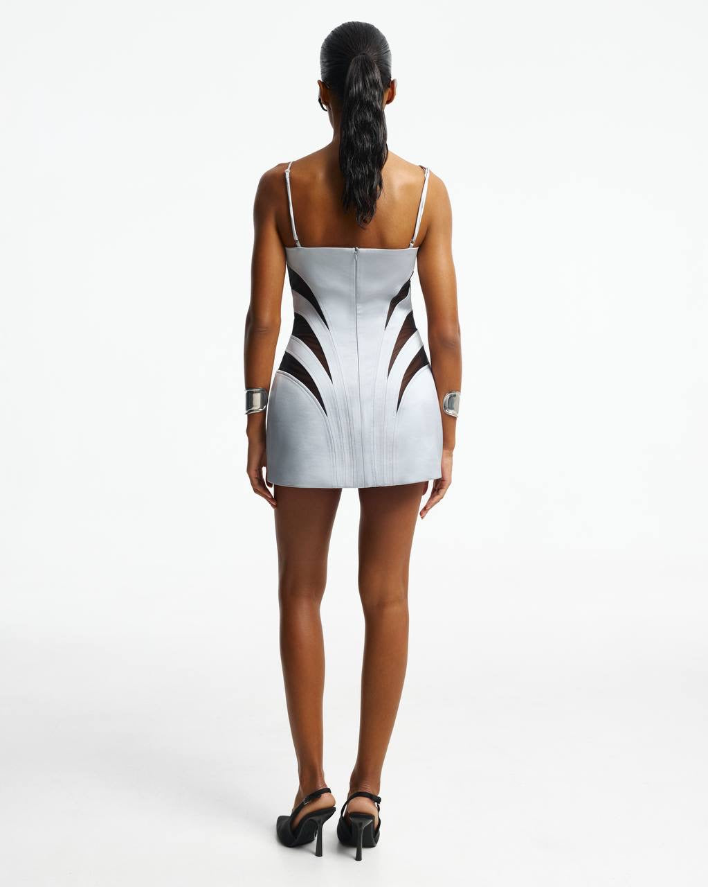 Mini dress with inserts