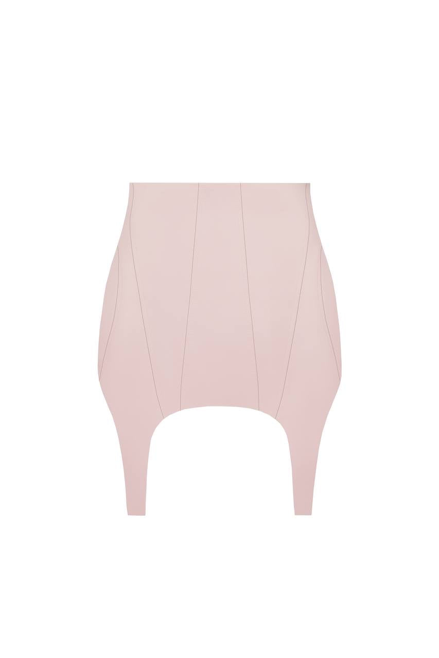 Mini satin skirt