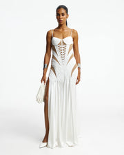 Maxi dress with cuts