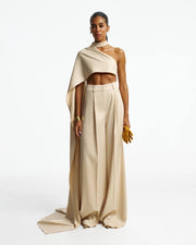 One-shoulder top with tail