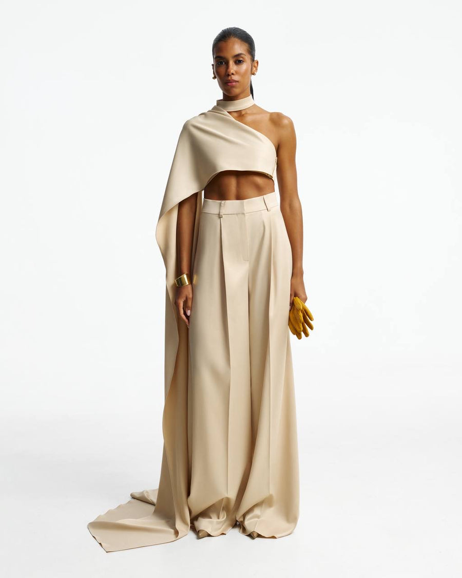 One-shoulder top with tail