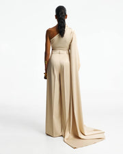 One-shoulder top with tail