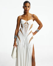 Maxi dress with cuts