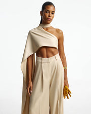One-shoulder top with tail