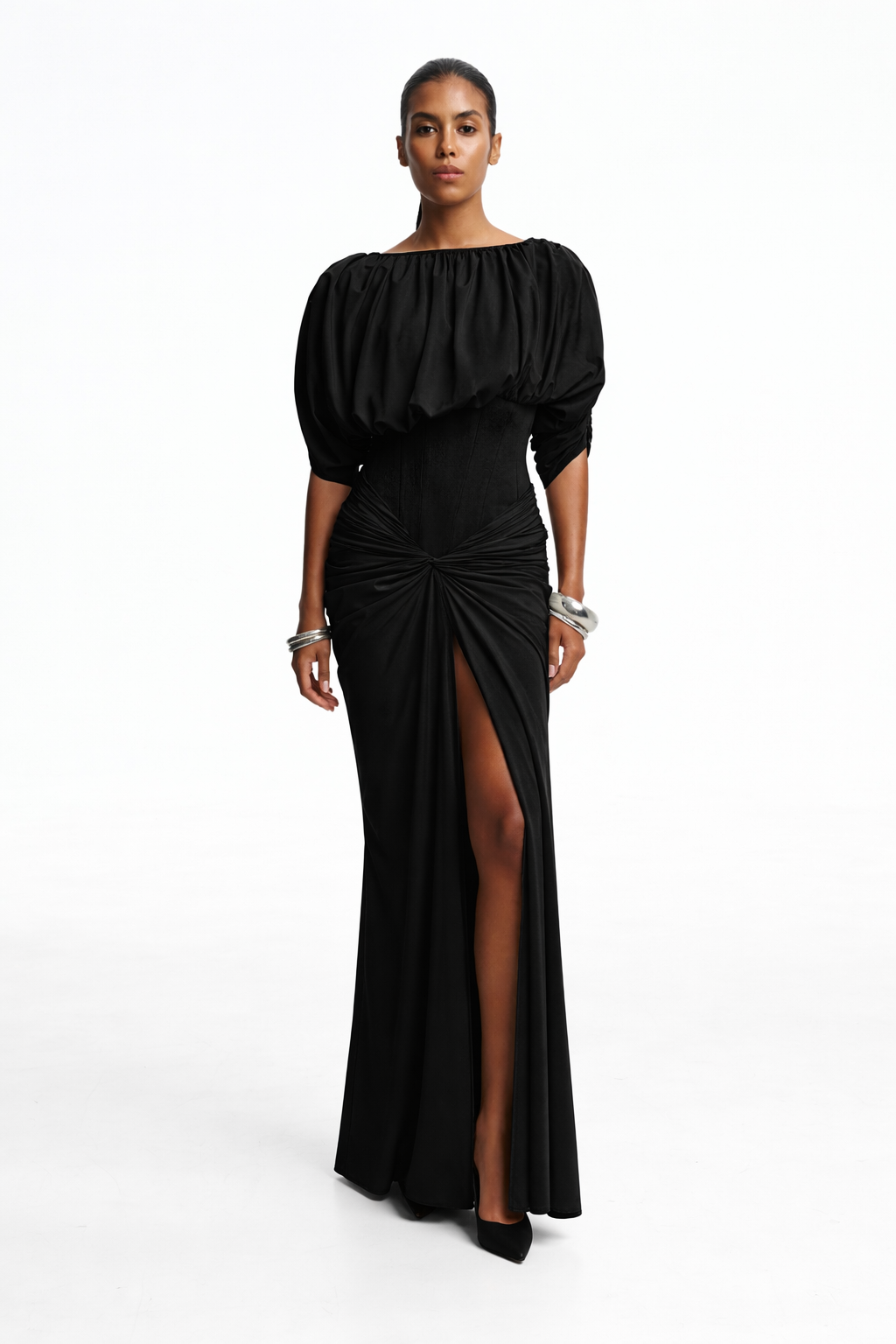 Maxi dress with slit