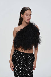 Black Feather Top