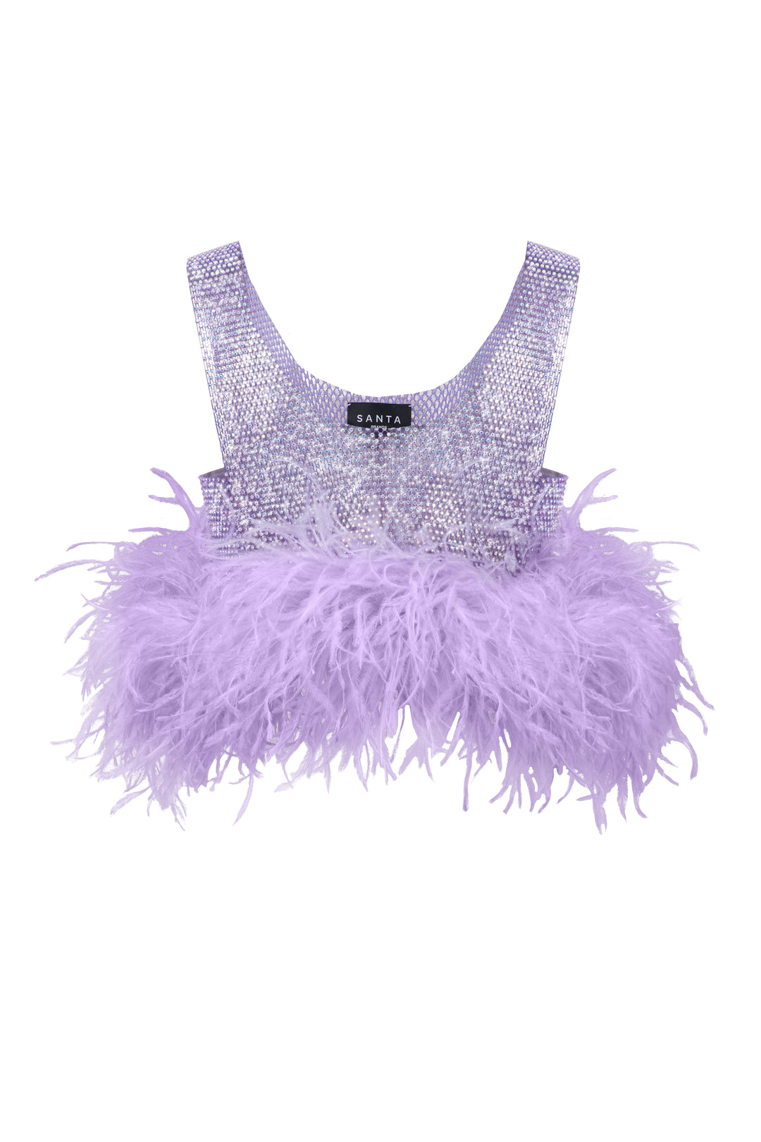 Crop Top With Feathers