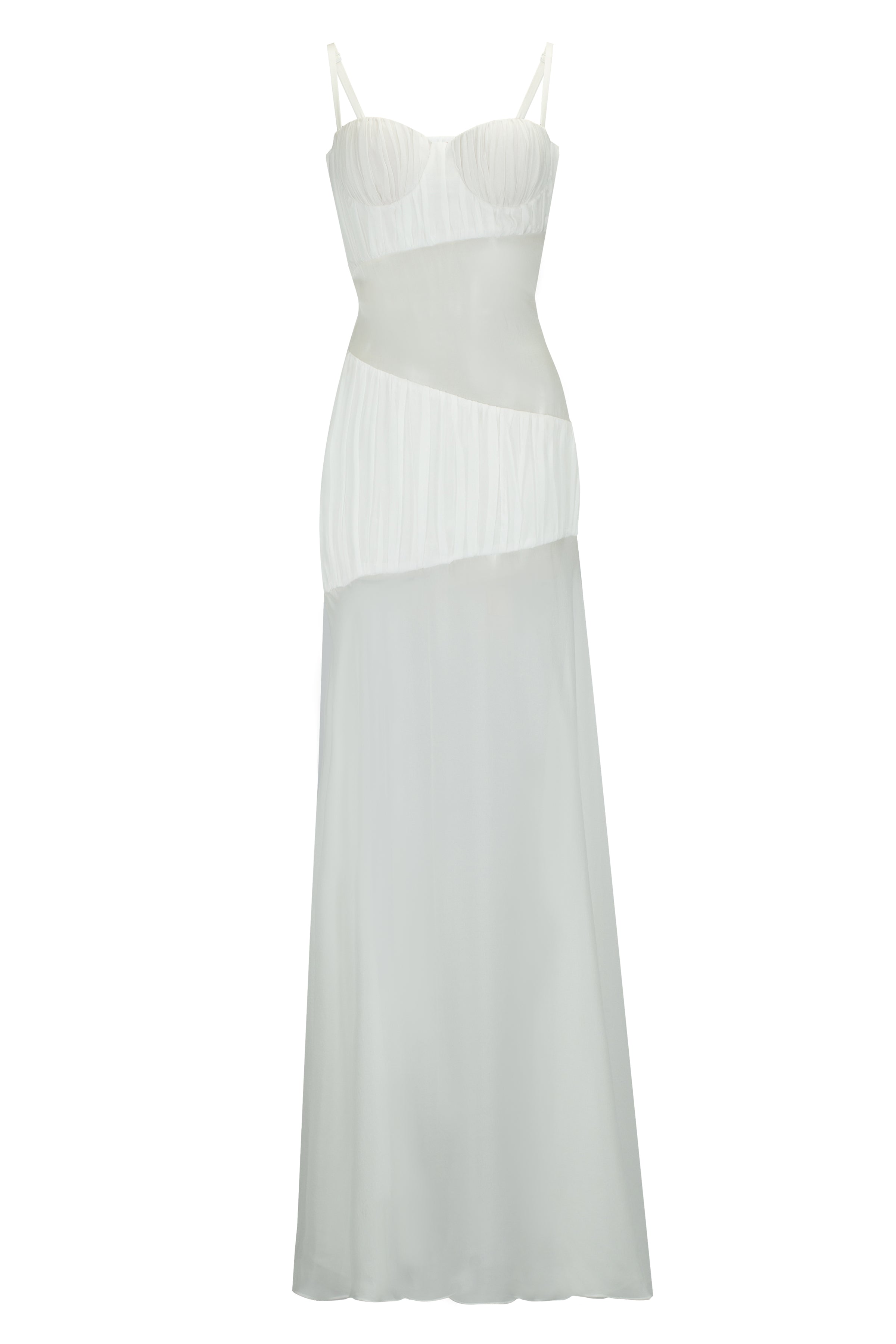 Long Semi-Transparent Dress L/XL / Cream Long Semi-Transparent Dress L/XL / Cream
