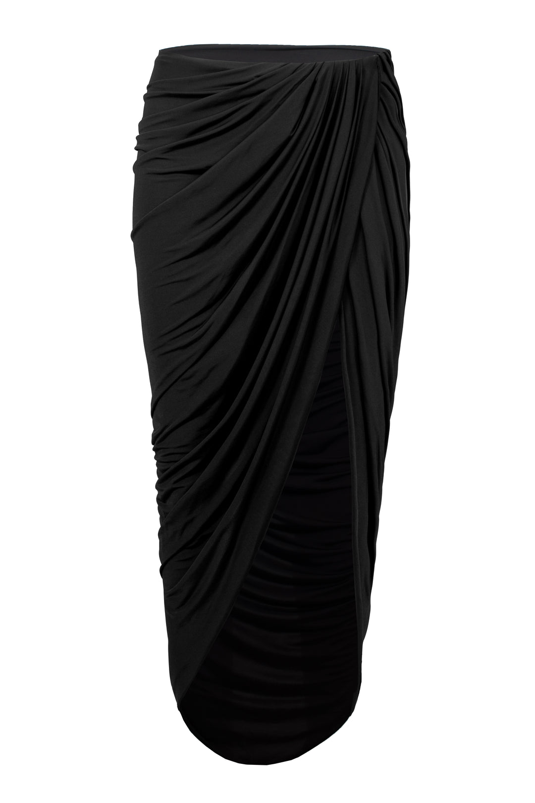 Black Draped Skirt