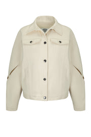 Cream Jacket with Cuts