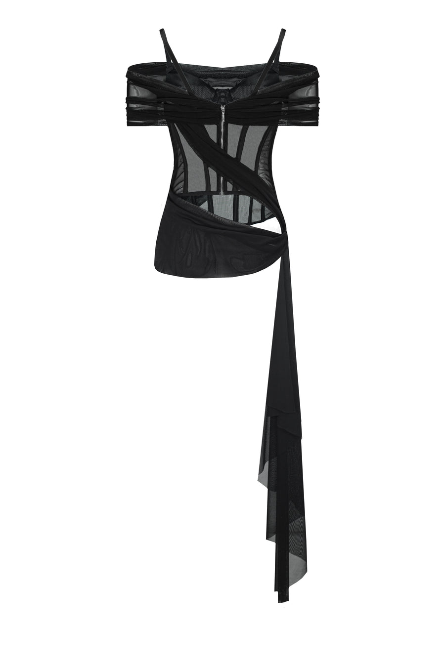 Black Draped Corset