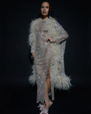 Crystal Feather Coat