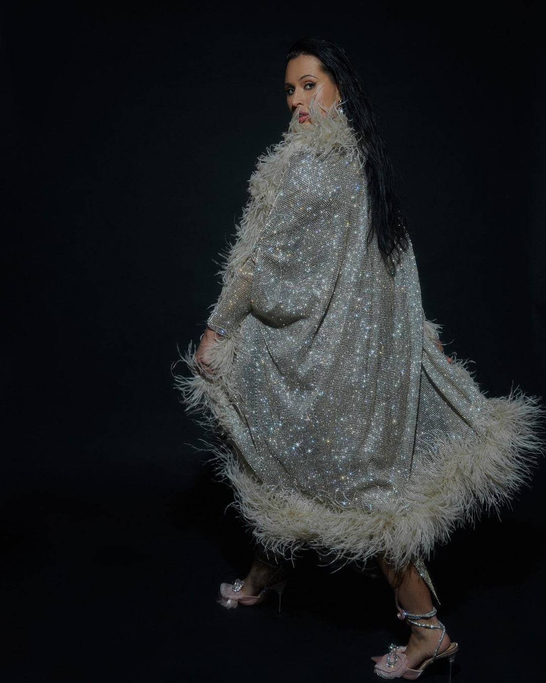 Crystal Feather Coat