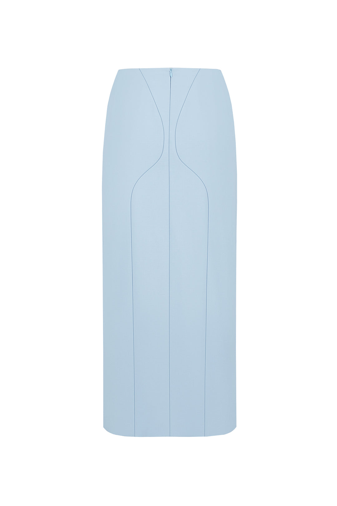 Midi skirt with silhouette lines