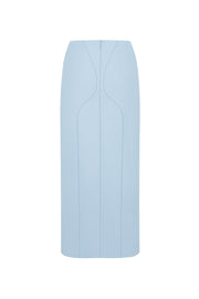 Midi skirt with silhouette lines