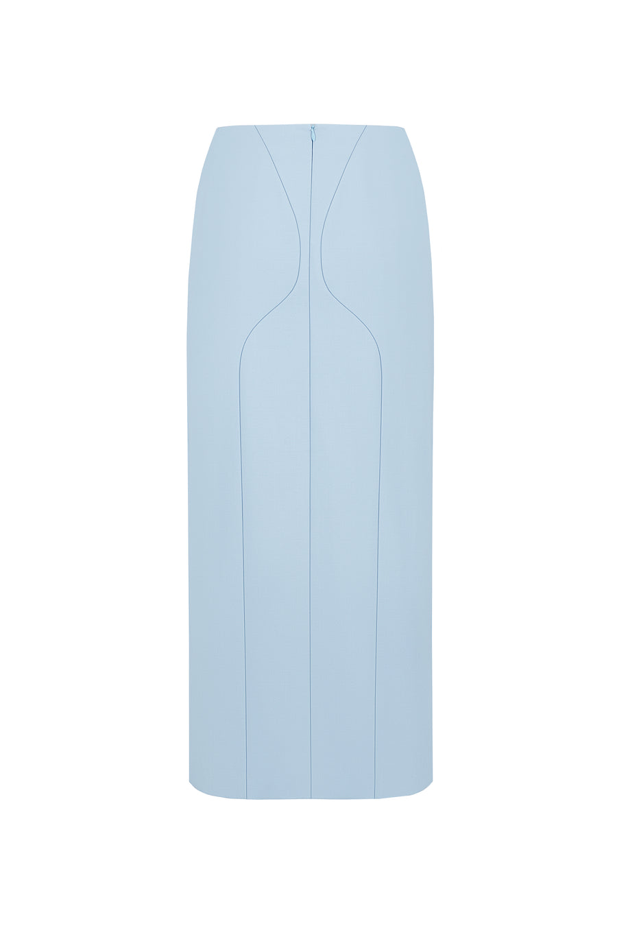 Midi skirt with silhouette lines