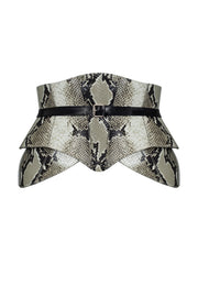 Snake leather basque