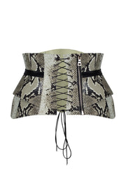 Snake leather basque