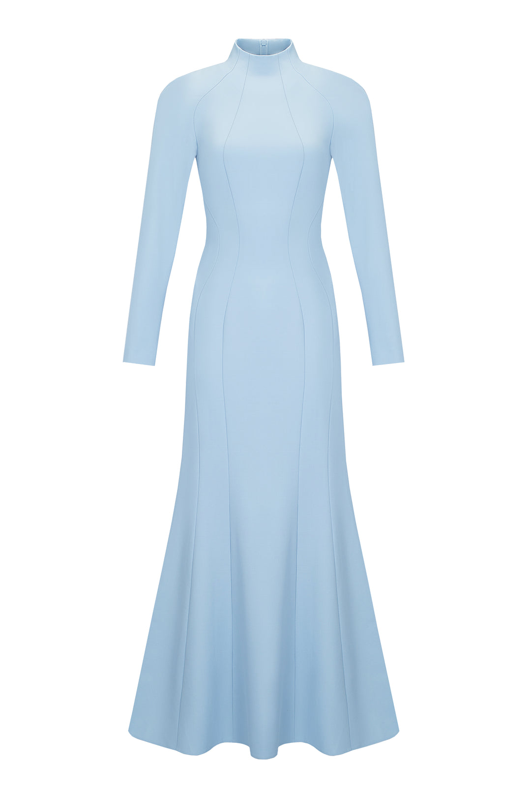 Maxi dress with silhouette lines