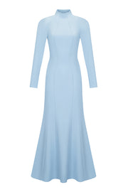 Maxi dress with silhouette lines