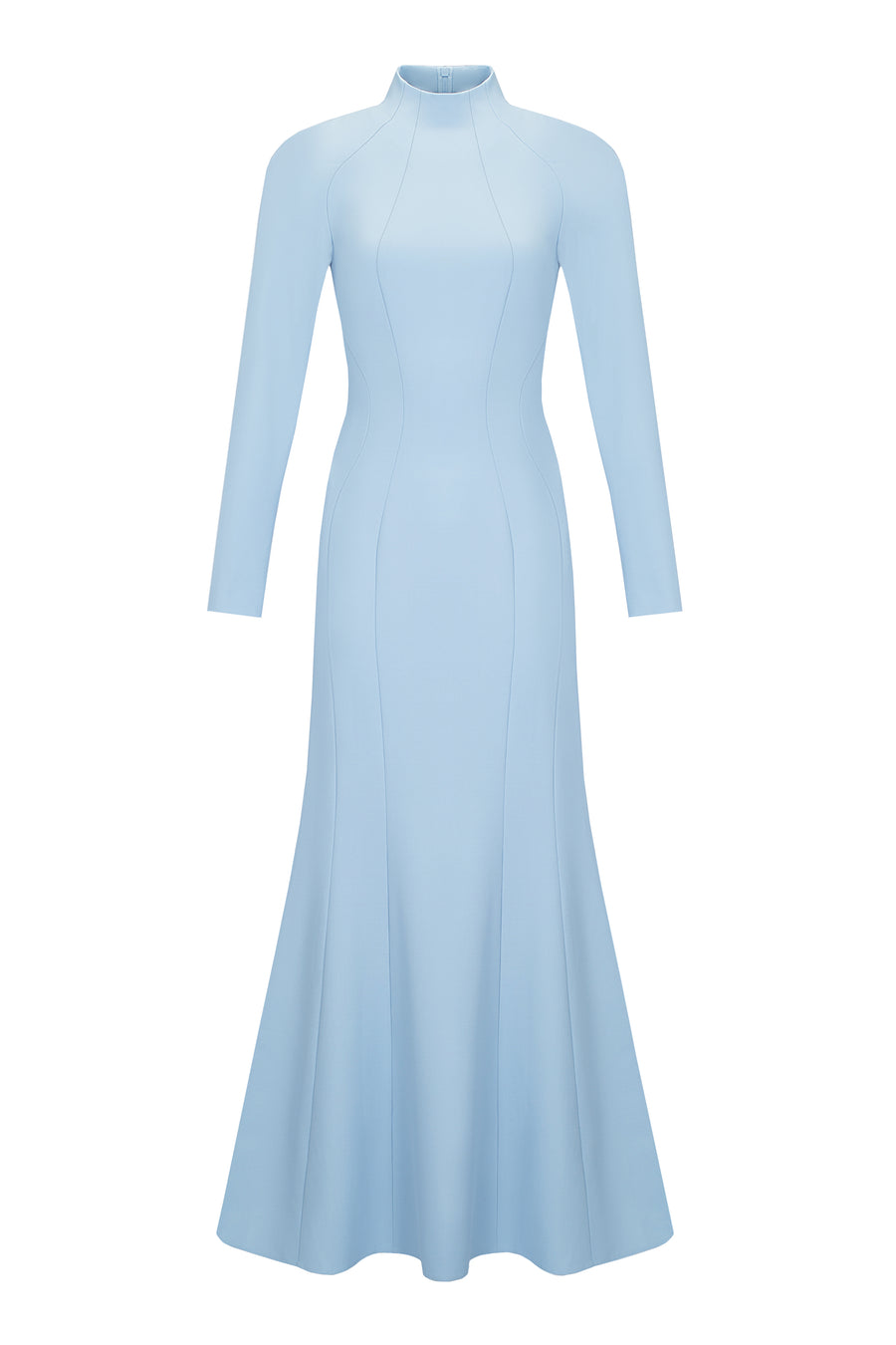 Maxi dress with silhouette lines